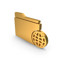 Gold Web Folder Icon PNG & PSD Images