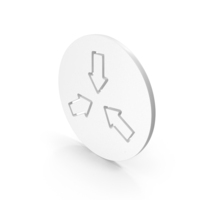 Circular Three Directional In Arrows Symbol PNG & PSD Images