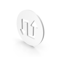 Reverse Directional Curved Arrows Frame Coin Symbol PNG & PSD Images