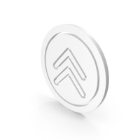 Swipe Double Up Arrows Coin Symbol PNG & PSD Images