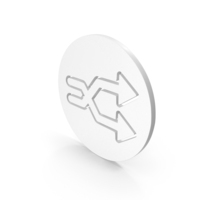 Shuffle Crossing Arrows Coin Symbol PNG & PSD Images