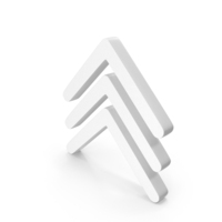 Three Up Directional Arrows Symbol PNG & PSD Images