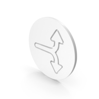 Two Way Traffic Sign Up Down Coin PNG & PSD Images