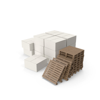 Boxes and Wooden Pallets PNG & PSD Images