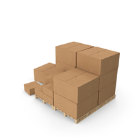 Cardboard Boxes on Shipping Pallets PNG & PSD Images