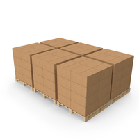 Cardboard Boxes on Shipping Pallets PNG & PSD Images