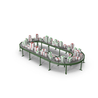 Roller Conveyor Machine With Gift Boxes PNG & PSD Images