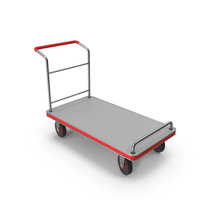 Roller Handcart Conveyor with Red Plastic PNG & PSD Images