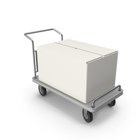 Roller Handcart Conveyor with Box PNG & PSD Images