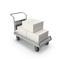 Roller Handcart With Boxes PNG & PSD Images