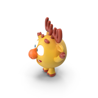 GoGoRiki Moose Character Happy Pose PNG & PSD Images