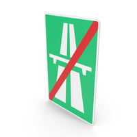 Danish Sign End of Motorway PNG & PSD Images