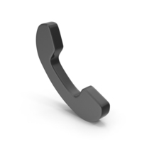 Black Phone Symbol PNG & PSD Images