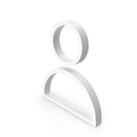 user Icon Outline White PNG & PSD Images