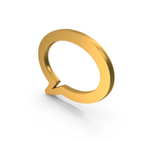 Gold Speech Bubble Icon PNG & PSD Images