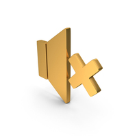 Gold Mute Volume Icon PNG & PSD Images