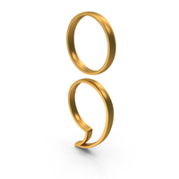 Gold Semicolon Outline Icon PNG & PSD Images