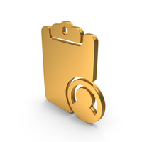 Gold User Details Sheet Icon PNG & PSD Images