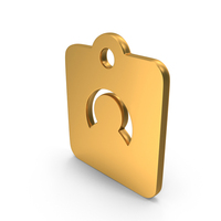 Gold User ID Card Icon PNG & PSD Images