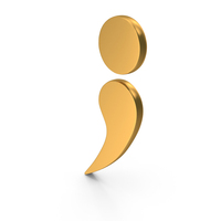 Gold Semicolon Icon PNG & PSD Images