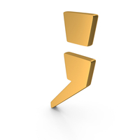 Gold Semicolon Icon PNG & PSD Images
