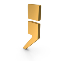 Gold Semicolon Icon PNG & PSD Images