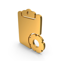 Gold Task Settings Icon PNG & PSD Images