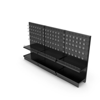 Single Sided Solid Shelf With Hooks PNG & PSD Images