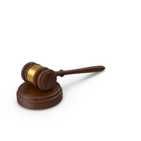 Gavel Leaning Horizontal PNG & PSD Images