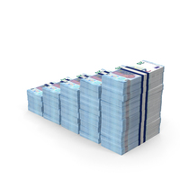 20 Euro Stepped Stack PNG & PSD Images