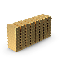 Unmarked Gold Bars Stack PNG & PSD Images