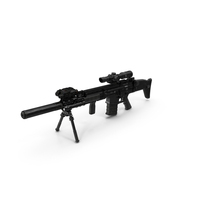 Scar H Assault Rifle With Accessories PNG & PSD Images