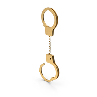 Gold Hanging Handcuffs PNG & PSD Images