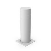 Monochrome Road Safety Bollard PNG & PSD Images