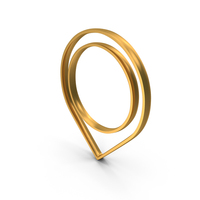 Gold Map Location Outline Icon PNG & PSD Images