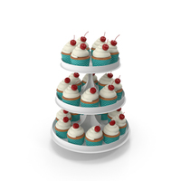 Cupcakes On Cake Stand PNG & PSD Images
