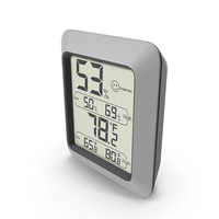 Indoor Hygrometer And Thermometer Black PNG & PSD Images