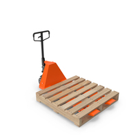 Hydraulic Trolley With Wooden Pallet PNG & PSD Images