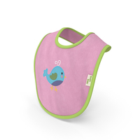Pink Newborn Baby Bib Put On PNG & PSD Images