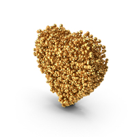 Gold Heart Symbol PNG & PSD Images
