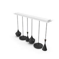 Tom Dixon Beat Led Black Range Linear Pendant System PNG & PSD Images