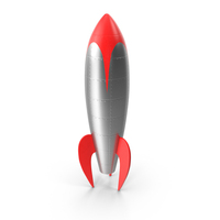 Retro Space Rocket Red PNG & PSD Images