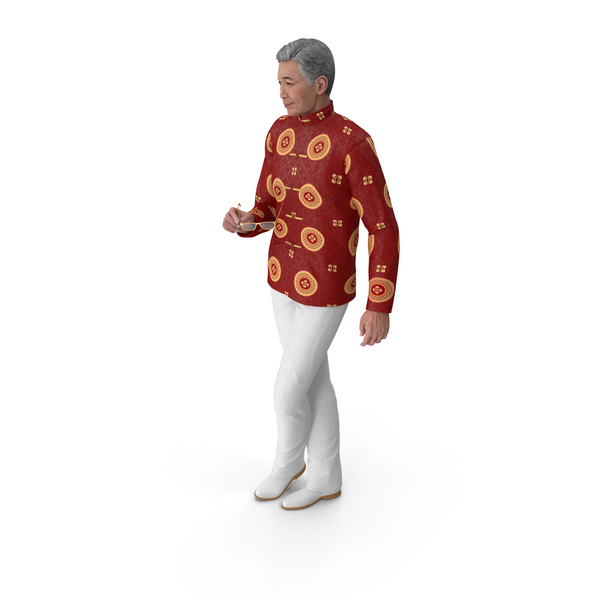 Senior Chinese Man Wearing Traditional Clothing PNG & PSD Images