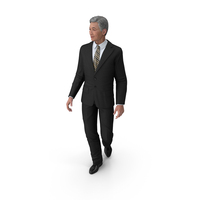 Senior Chinese Businessman Walking PNG & PSD Images