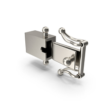 Silver Open Box Clasp PNG & PSD Images