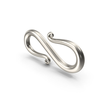 Silver S Hook Bracelet Clasp PNG & PSD Images