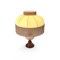 Traditional Table Lamp Turned On PNG & PSD Images