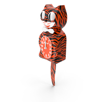 Tiger Kit Cat Clock Exotic Pet Collection PNG & PSD Images
