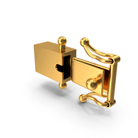 Yellow Gold Push Button Box Clasp PNG & PSD Images