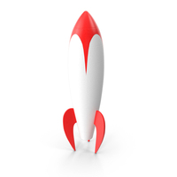 Vintage Space Rocket White PNG & PSD Images